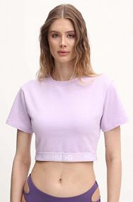 T-shirt HUGO  fioletowy damski 50520497