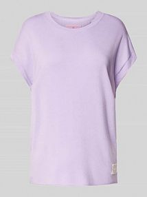 T-shirt z detalem z logo model Karista Lieblingsstück fioletowy damski EAN 240300578