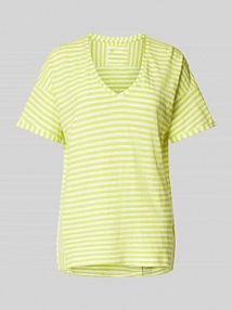 T-shirt ze wzorem w paski model Darasil Lieblingsstück żółty damski EAN 24031942