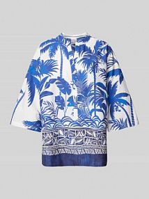 Tunika z nadrukiem na całej powierzchni Emily Van den Bergh niebieska EAN 8239-155570