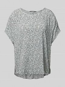 Bluzka koszulowa z nadrukiem allover QS niebieska damska EAN 2140747