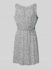 Sukienka o długości do kolan z nadrukiem na całej powierzchni QS niebieska EAN NOS MFL Visc4