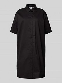 Sukienka koszulowa o długości do kolan z rękawem o dł. 1/2 JAKE*S STUDIO WOMAN czarna EAN 74960700248