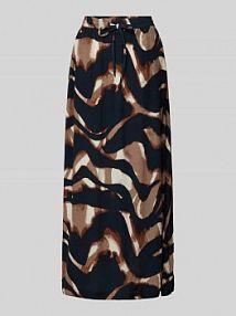 Długa spódnica z tunelem model Wave Fransa czarna EAN Midi Zebra4