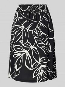 Spódnica o długości do kolan z nadrukiem na całej powierzchni model Relax Fransa czarna EAN 20613668