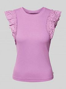 Top z prążkowanym efektem QS fioletowy damski EAN 2147382