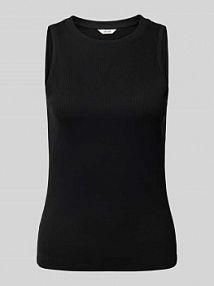 Top z prążkowanym, okrągłym dekoltem model LAVENDER Aware czarny damski EAN 10275519