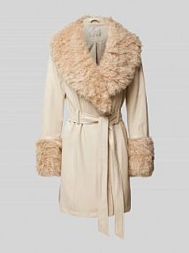 Płaszcz z obszyciem sztucznym futrem model AURORA Guess szary damski EAN W4RL19K8S30