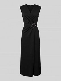 Sukienka midi w stylu kopertowym Zero czarna EAN 1087031355