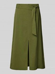 Spódnica midi z wiązanym paskiem Zero oliwkowa EAN 1086831577