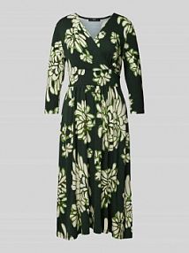 Sukienka midi ze wzorem na całej powierzchni Zero zielona EAN 1086352210