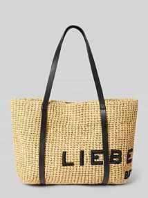 Torba shopper z detalami z logo liebeskind berlin beżowa EAN 2145757
