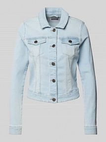 Kurtka jeansowa z kieszeniami z patką model DEBRA Noisy May niebieska damska EAN 27011268