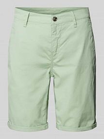 Szorty chinosy o kroju regular fit ze szlufkami na pasek MAC turkusowy damski EAN CHino  Short Pap