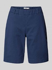 Bermudy z mieszanki wełny z alpaki i elastanu z elastycznym pasem BRAX granatowe damskie EAN 74-3108 09887720