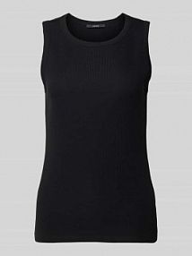 Top z okrągłym dekoltem model Kleanne someday czarny damski EAN NOS Rib Tank 5