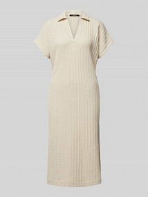 Sukienka z dzianiny z fakturowanym wzorem model Qamibi someday beżowa EAN 10278912248265