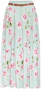 Spódnica maxi z paskiem (komplet 2-częściowy)  Bonprix