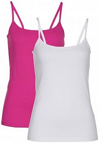 Top na cienkich ramiączkach (2 szt.)  damski Bonprix