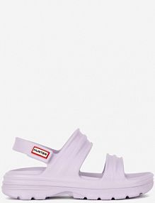 Sandały na obcasie Hunter fioletowe jasne WFD4036EVA-TME