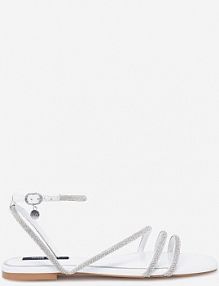 Sandały na obcasie Nine West białe WFA2766-1