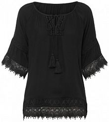 Tunika z koronką z miękkiej wiskozy  Bonprix