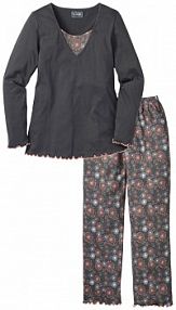 Piżama z bawełny organicznej  damska Bonprix