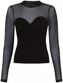 Koszulka z długim rękawem  NMMaya Kobiety czarny jednolity XS Noisy May damski