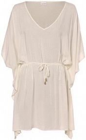 Sukienka plażowa Kobiety wiskoza biała wzorzysty 40/42 Lascana