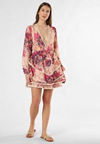 Sukienka  Kobiety wyrazisty róż/wielokolorowa wzorzysty 34 ADLYSH