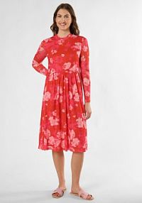 Sukienka  Kobiety czerwona/różowa/wyrazisty róż wzorzysty XS Aygill's