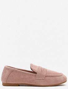 Różowe Casualowe Wsuwane mokasyny na Płaskiej Podeszwie z Ozdobnym Elementem na Przodzie Janesstia Renee damskie