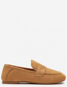 Brązowe Casualowe Wsuwane mokasyny na Płaskiej Podeszwie z Ozdobnym Elementem na Przodzie Janesstia Renee damskie