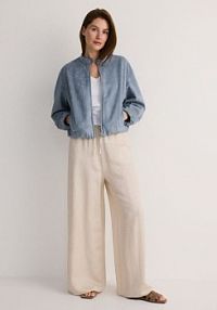 Kurtka z imitacji zamszu Reserved granatowa damska 2654T-95X