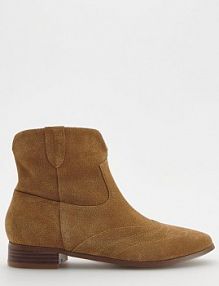 Zamszowe kowbojki Reserved beżowe 5894Y-08X