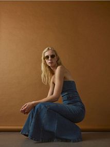 Sukienka jeansowa maxi Reserved granatowa 995AA-59J