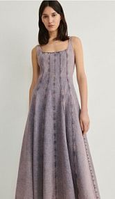 Denimowa sukienka z przeszyciami Reserved różowa YL749-39J