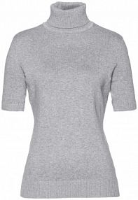 Sweter z golfem, krótki rękaw  damski Bonprix