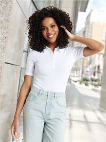 Gładka koszulka polo Sinsay biała damska 262AI-00X