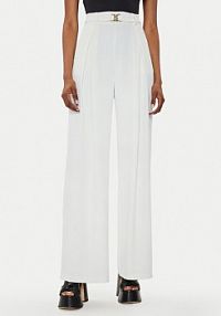Spodnie eleganckie Rinascimento białe damskie Materiałowe