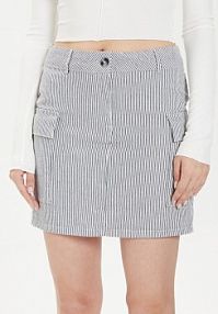 Spódnica ołówkowa Gina Tricot granatowa 21988  Slim Fit