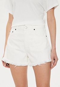 Szorty jeansowe Sisley białe 