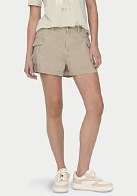 Szorty ONLY beżowe damskie Materiałowe Missouri 15328087  Regular Fit