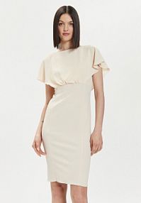 Sukienka koktajlowa Rinascimento beżowa 
