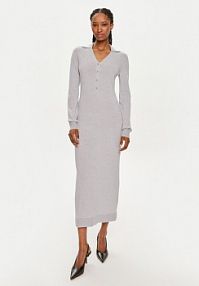 Sukienka dzianinowa Calvin Klein szara 