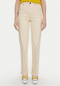 Jeansy United Colors Of Benetton beżowe damskie 