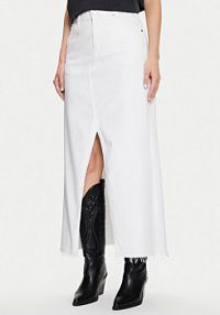 Spódnica jeansowa Gap biała 