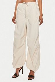 Spodnie eleganckie Juicy Couture beżowe damskie Materiałowe