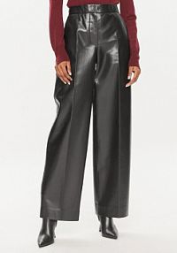 Spodnie skórzane Calvin Klein czarna 