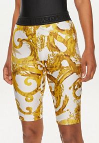 Szorty sportowe Versace Jeans Couture białe Kolarki 76HAC106  Skinny Fit